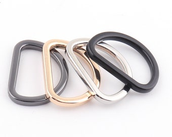 5/8 inch(16 mm)metal d rings purse ring d buckle,Flat Metal D-ring Purse Loop Mini D Rings Strap Ring Connector Rings Leather craft hardware