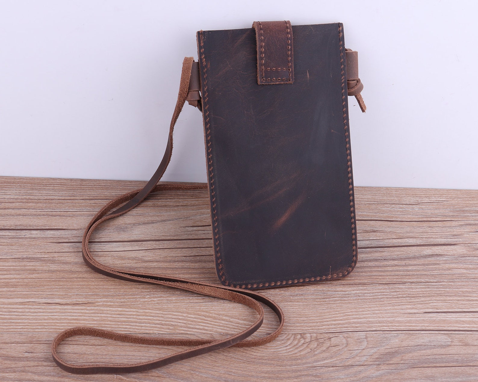 Leather Mobile Phone Casesbrown Leather Iphone Travel Etsy
