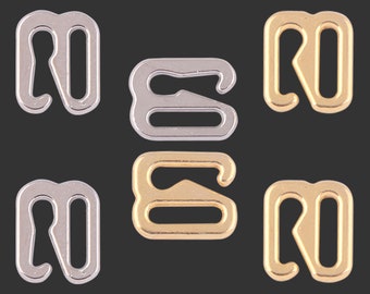 7mm Gold metal Strap Slide G Hooks Bra Replacement Bra for Swimwear Lingerie Bra Clothing/Craft Accessories Adjuster Detachable Bra Buckle