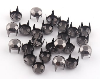 Espárragos de cabezas de clavos de metal, espárragos de garra de cúpula redonda de bronce de 6 mm, espárragos de remache de punta de moda de latón para ropa de cuero zapatos artesanías decorativas 200 piezas