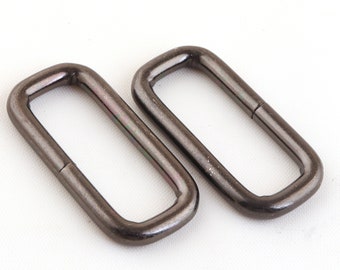 Anillo Rectangular de 39mm, correa de bucle, hebilla deslizante, latón macizo, anillo de hebilla rectangular de Metal para bolso, cinturón, correa de bucle, anillos rectangulares de alta resistencia
