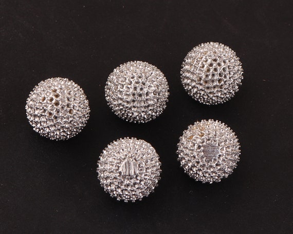 30 Tibetan Silver Dotted Ring Large Hole Spacer Beads Bulk Wholesale