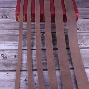 Cinturini in pelle naturale, pelle di cammello per bracciale, cinturini lunghi in pelle di vacchetta, cordino in pelle per collana, cinturino in pelle