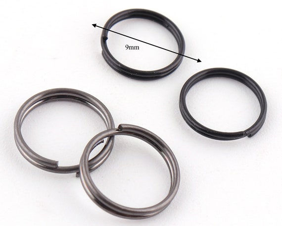 200Pcs 5-10mm Stainless Steel Round Split Rings Small Double Ring