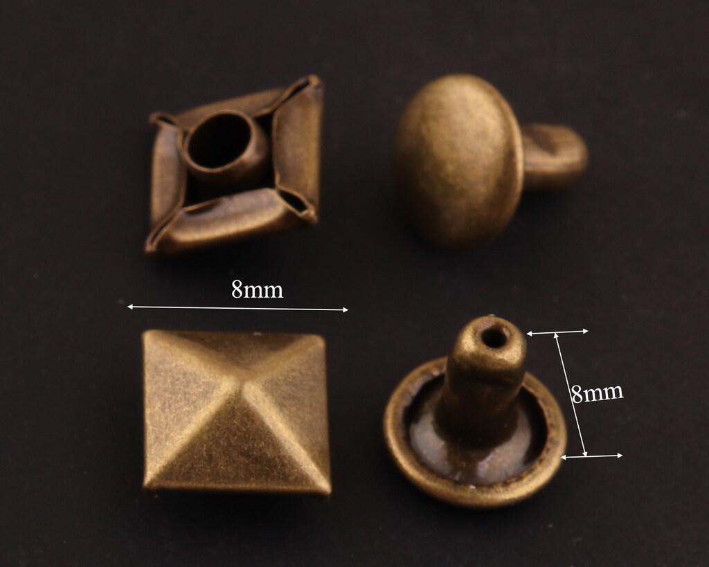 Mardatt,Set Di 201 Rivetti A Stella In Metallo, 11/15/20/22 Mm