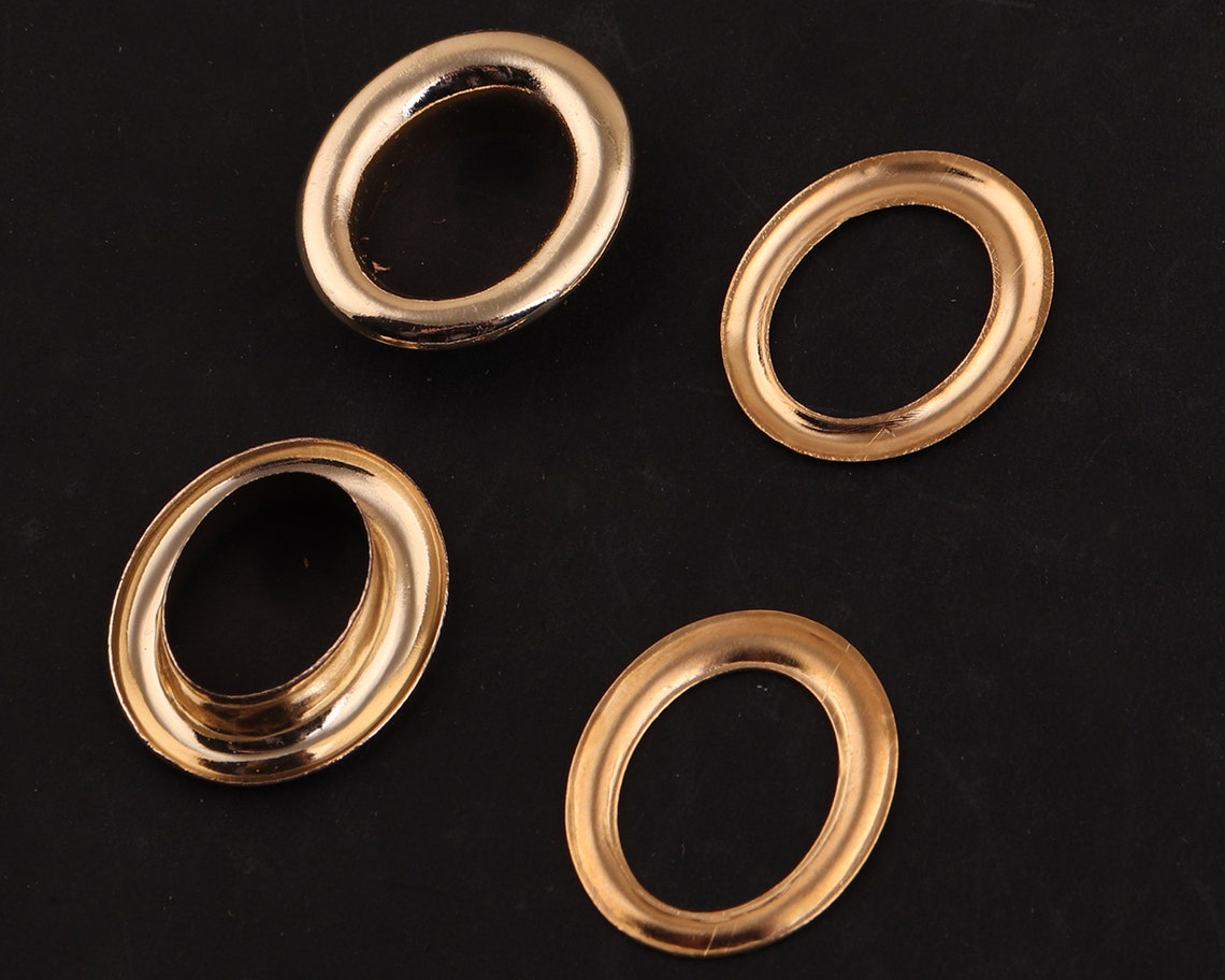 20set 15mm Silver Gold Grommets Eyelets With Washers Oval Etsy