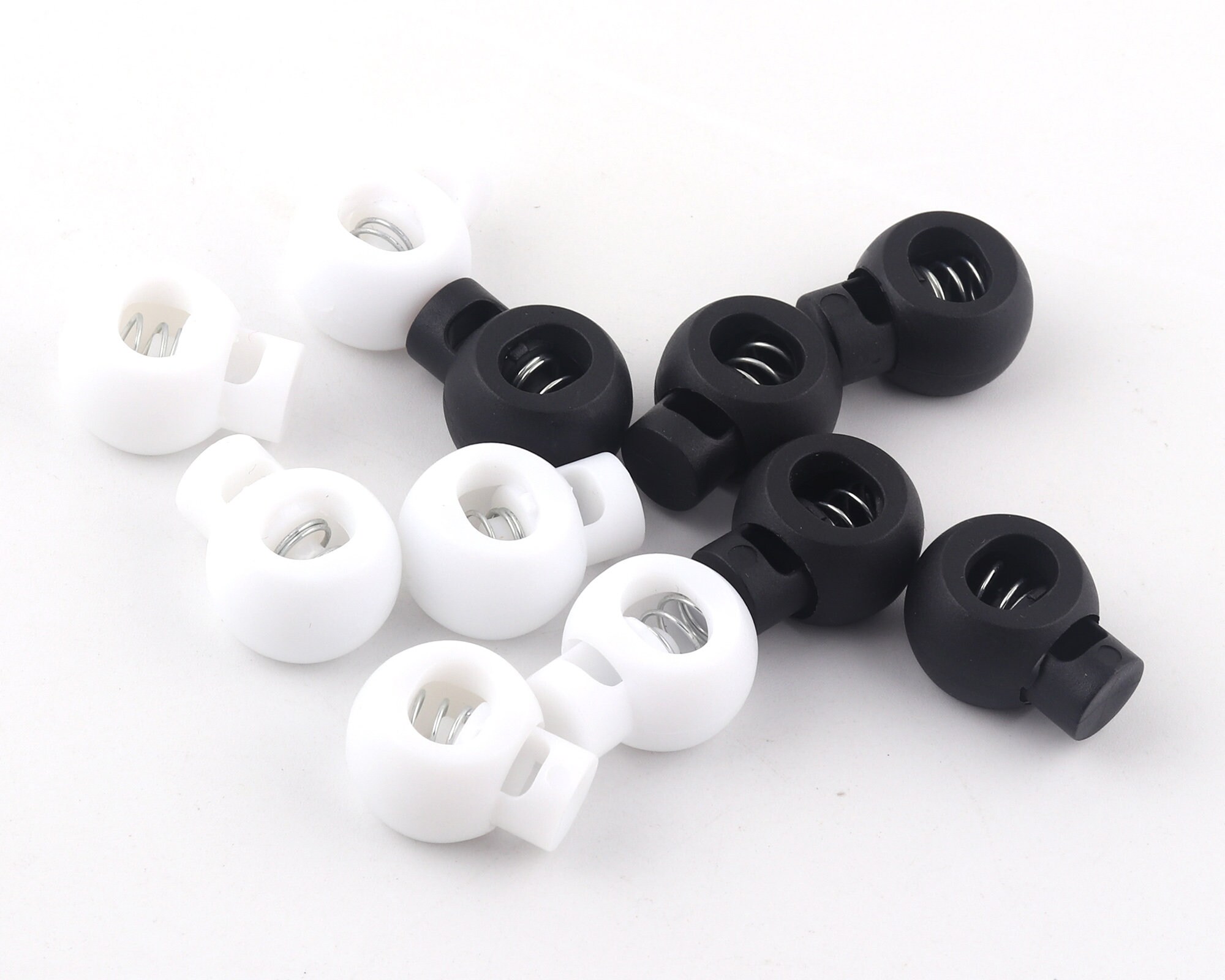 9mm white and black Cord Stopper for 39mm elastic cord Cord Etsy