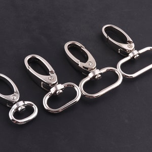 Silver swivel clasp lobster clips claw,swivel snap hook push gate hook Bag Key Ring Hook Findings Keychain,zinc alloy lobster clasp for bag