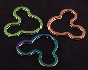6 stücke 1 1/2 zoll Regenbogen, grün und rose gold Schlüsselringe Niedlicher Schlüssel Fob Ring Metall Spaltring für Schlüsselbund Schlüsselring zubehör