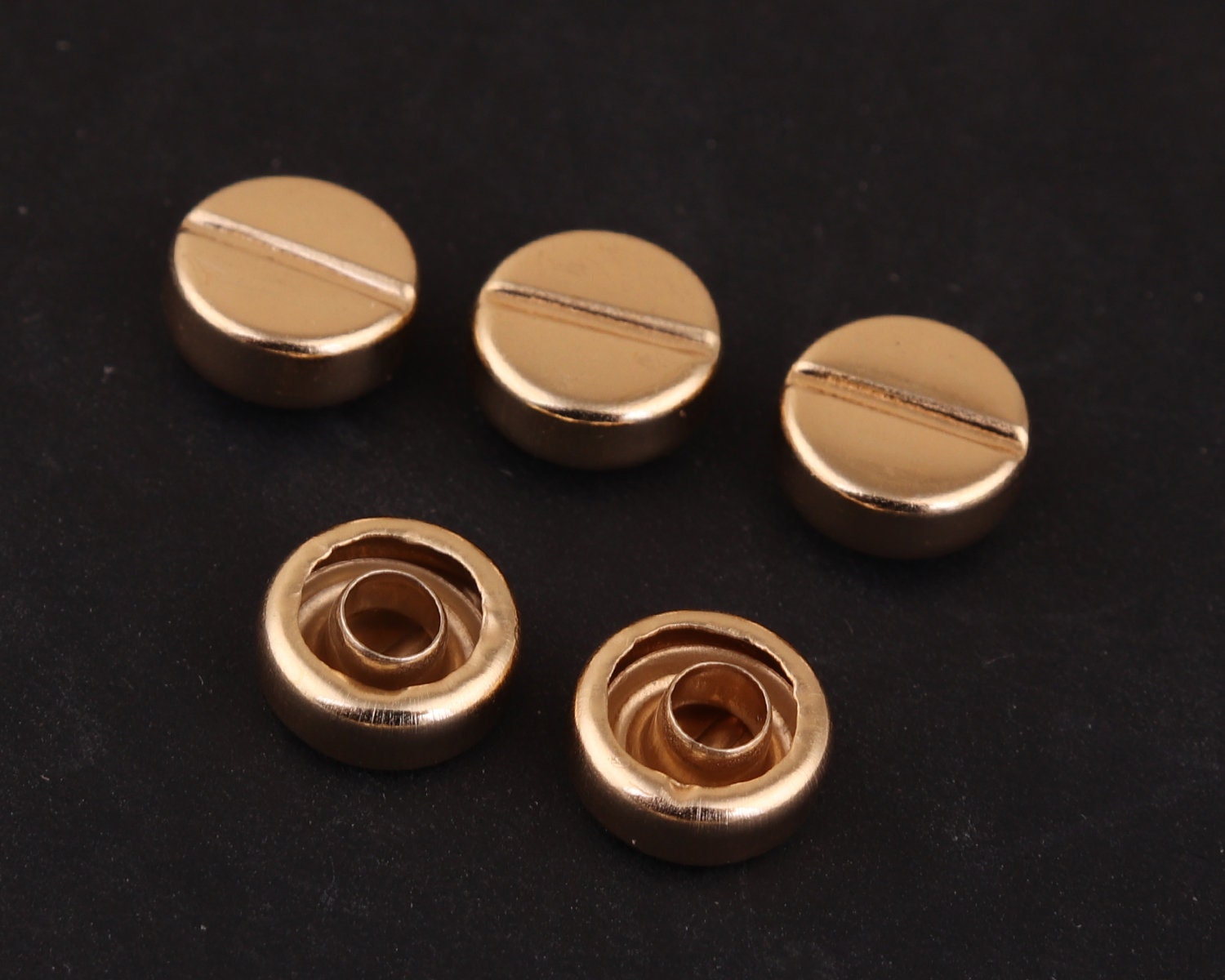 Gold Studs Rivets 50 Sets 78 Mm Metal Button Studs Screw Etsy UK