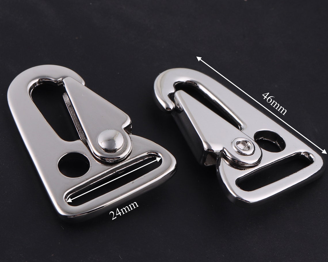 124 Mmsilver Metal Snap Hook Sling Clip Spring Gate Etsy