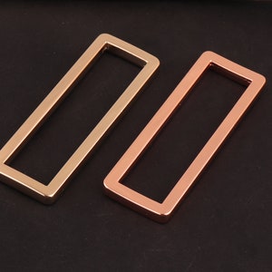 2 inch (50mm)gold and rose gold Rectangle Rings Metal Rectangle Ring Belt Buckle Purse ring adjuster buckle Strap Ring for diy leather craft