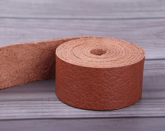 Correas de cuero Sienna de 1 pulgada, tiras de cuero largas, cuero para cinturones, cuero de vaca, cuero para correas de bolsos, suministros de cuero real de 1 mm de espesor
