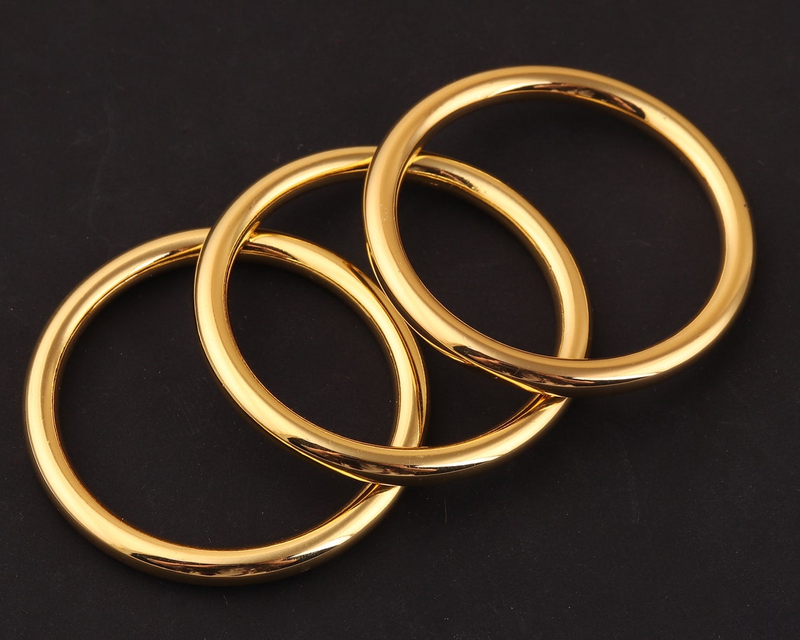 35mm Large Round Ring Gold Closed Ring Metal Jumbo Jump O Ring Buckle O ...