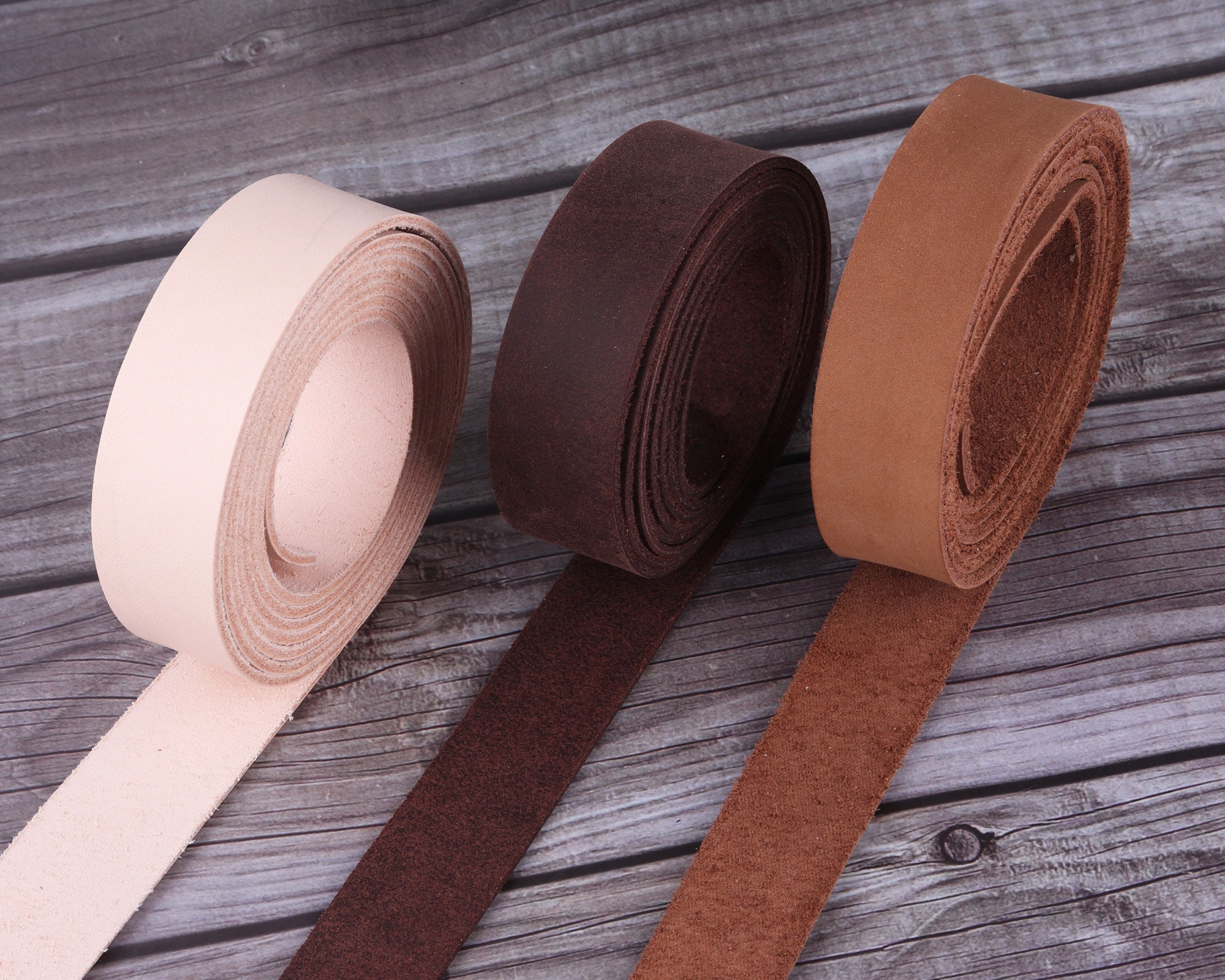 Leather Purse Strap1 Inch Wide Leather Striplong Natural Etsy