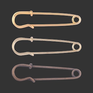 Gold Metall Große Sicherheitsnadel Brosche Sicherheitsnadel Herstellung Halskette Ohrring Kleidung Dekoration Zubehör / Handwerk Liefert Schmuck Pins Kilt Pins