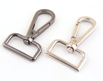 Silver and gunmetal Metal Swivel Snap Hook,1 "(26mm) swivel hooks swivel clasp carabiner hook,carabiner keychain,carabiner clasp,swivel clip