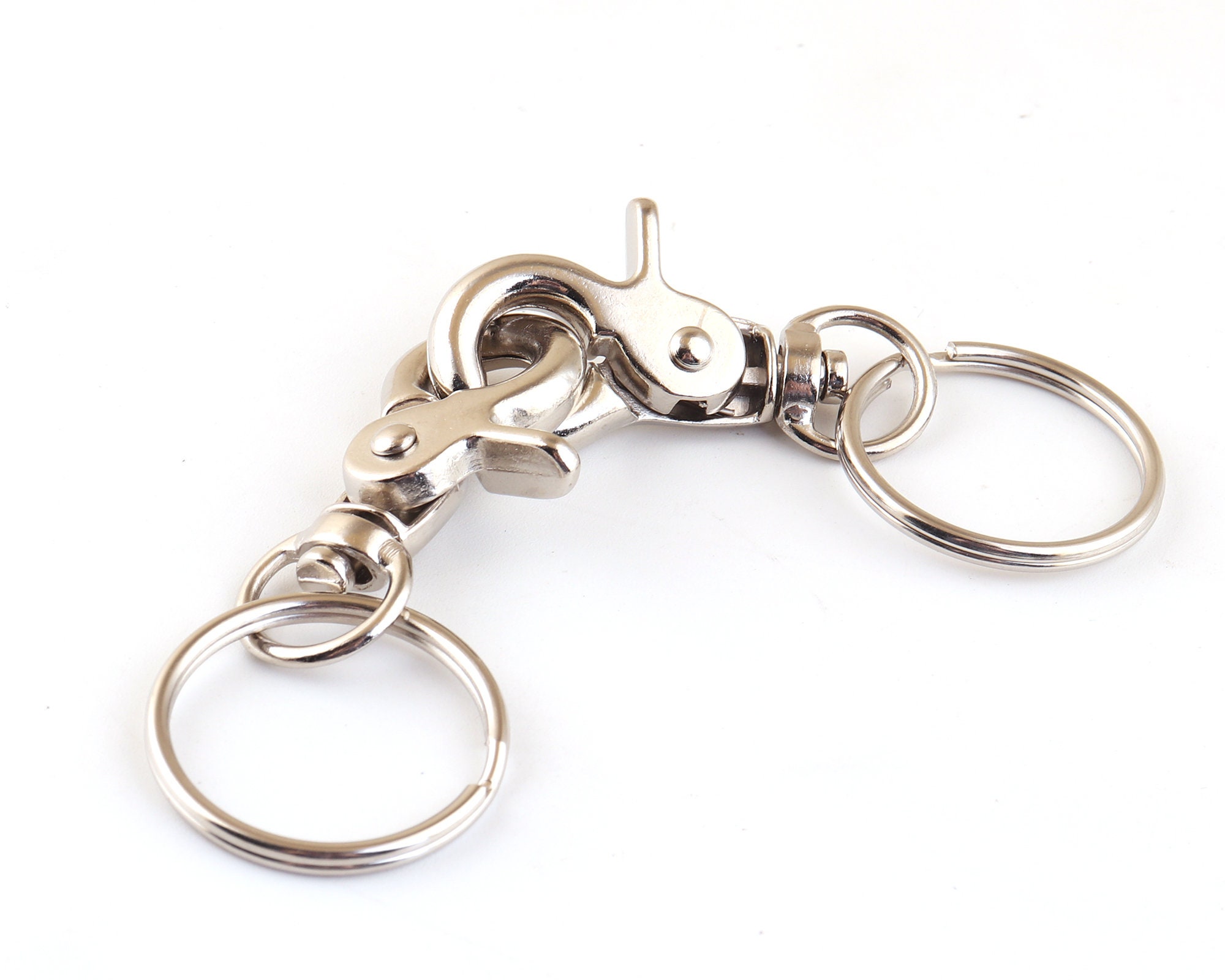 VILLCASE 3 Sets D Ring Clip Keychain Lobster Clasp Keychain Bulk Keychains  Swivel Hooks Bulk Key Rings Clip Hooks Swivel Keychain Key Rings Bulk to