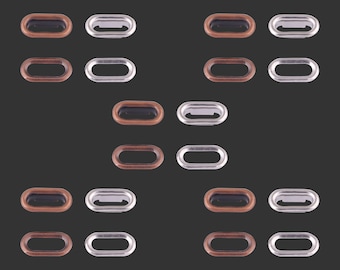 Occhielli in metallo argentato da 10 mm con rondelle, occhielli rivetti occhielli per borse per vestiti in tela scarpe artigianato in pelle accessori per fettucce fai da te
