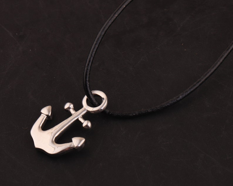 4mm stainless steel Silver Anchor Pendant,Large Clasp,Leather Bracelet Clasp,bright mariner anchor hook charm diy cord leather bracelet