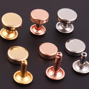 10mm rose gold/gold/silver Double Cap Rivets,Stud Rapid Rivets Leather Craft Repair rivet,Rivet and Studs,Metal Belt Stud for Handbags/strap