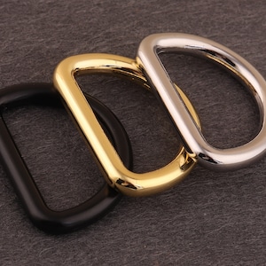 1 inch 25mm black D rings,gold and silver D buckles D Ring Belt Buckle,jump ring,Purse Loop Bag Clasp Leather Craft Accessories,diy d ring