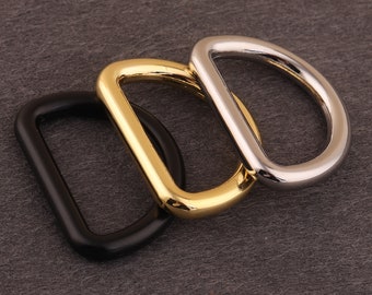 1 inch 25mm black D rings,gold and silver D buckles D Ring Belt Buckle,jump ring,Purse Loop Bag Clasp Leather Craft Accessories,diy d ring