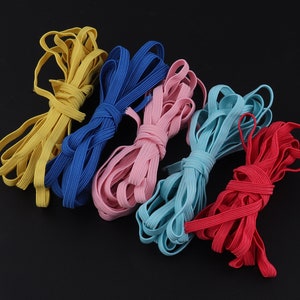 5 mm Elastic Cord Spool,Flat Elastic Bands Smooth Finish Sewing Thread,elastic string,Elastic tape,for Knitting,Mask,Jewelry Making,Clothing