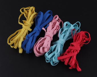 5 mm Elastic Cord Spool,Flat Elastic Bands Smooth Finish Sewing Thread,elastic string,Elastic tape,for Knitting,Mask,Jewelry Making,Clothing