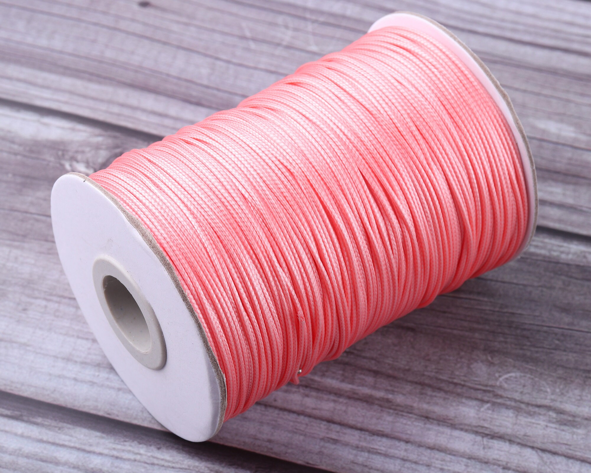 Pink Wax Cord Korea Waxed Polyester Cords Camel 1mm Stringing Etsy