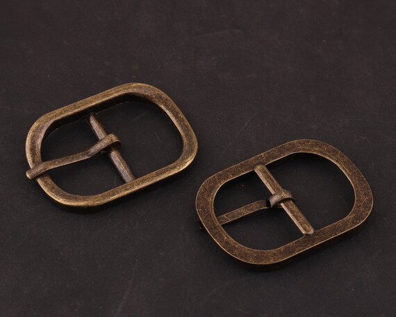 Fibbia Per Cintura In Bronzo Antico, Larghezza 25 Mm (1 Pollice), Stile Classico E Senza Marca