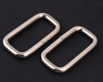 1 inch (25 mm) silver Rectangle Ring,Rectangular Wire Loop/strap rings metal rings purse ring for bag Purse Handbag Making Hardware Supplies