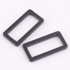 32mm black Strap rectangle ring Metal Rectangle Buckle Ring square ring High quality Rectangular rings for Bag Belt Strap purse ring -6pcs