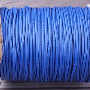 2mm blue  Korea Waxed Polyester Cord Thread Wire,Jewelry Beading Bracelet Necklace,Korean Cord,Environmental Korean Waxed Polyester Cords