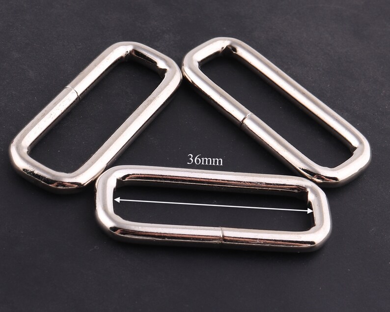 Silver metal rectangle rings strap ring Rectangle Buckles Etsy
