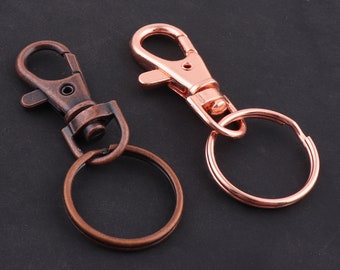Moschettoni Girevoli Portachiavi - Confezione Da 1 A 20 Pezzi - Clip A Grilletto E Lanyard