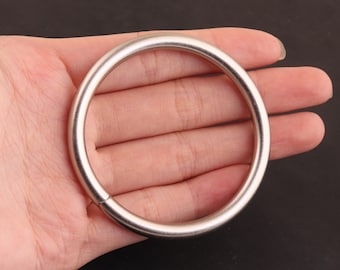 Plata mate O Ring 2 pulgadas (50 mm) NO soldada O Hebilla Correa Correa Hebilla Correa O Anillo Cuero Artesanía Hardware Anillo Correa Hebilla Bolsa Cuero
