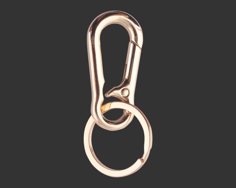 Gold Metal Carabiner Clip Key ring Key chain Key Charm Holder Organizer for Car/Key Finder Hook Purse Hardware Dog ID Tag Holder Handbag DIY image 4