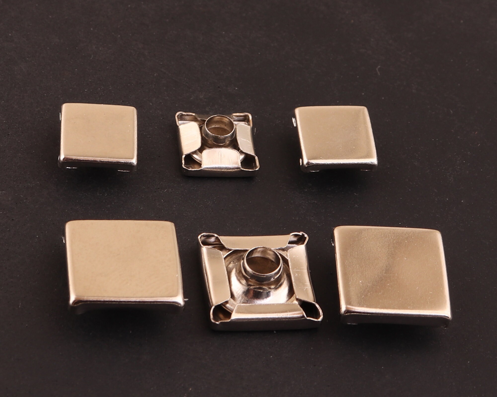 Set di 100 rivetti a doppio tappo da 10 mm, borchie tubolari in metallo nero per progetti fai da te, cucito, riparazione abbigliamento, borse, cinture e artigianato, 10 mm x 9 mm