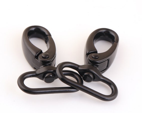 Black Swivel Snap Hook,swivel Lever Snap Hook Swivel Clip,6032mm Trigger  Clasp,bag Handbag Strap Handle for Purse Strap/diy Making Supplies 