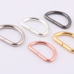 1&quot;(25 mm)Metal D Rings Welded D Rings Webbing And Leather Craft hardware,D Hooks Buckle Strap Adjuster purse ring D-Shaped Metal Buckles bag