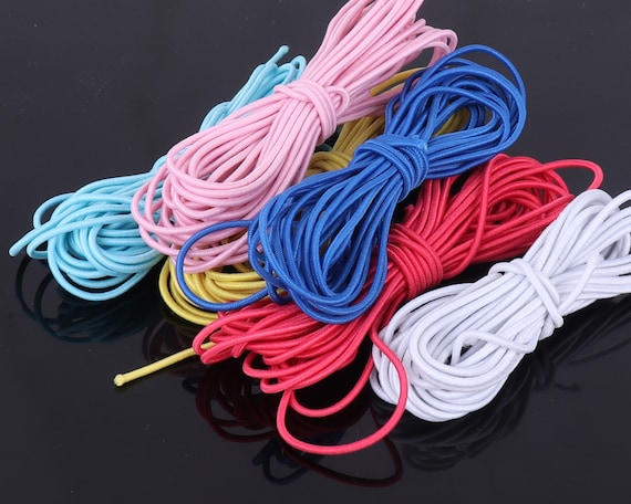 Bunte 1,5 mm Nylon elastische Bänder hochwertiges elastisches Seil für  Kleidungsstück Hosen elastische Schnur, elastisches Band, zum Stricken,  Nähzubehör - .de