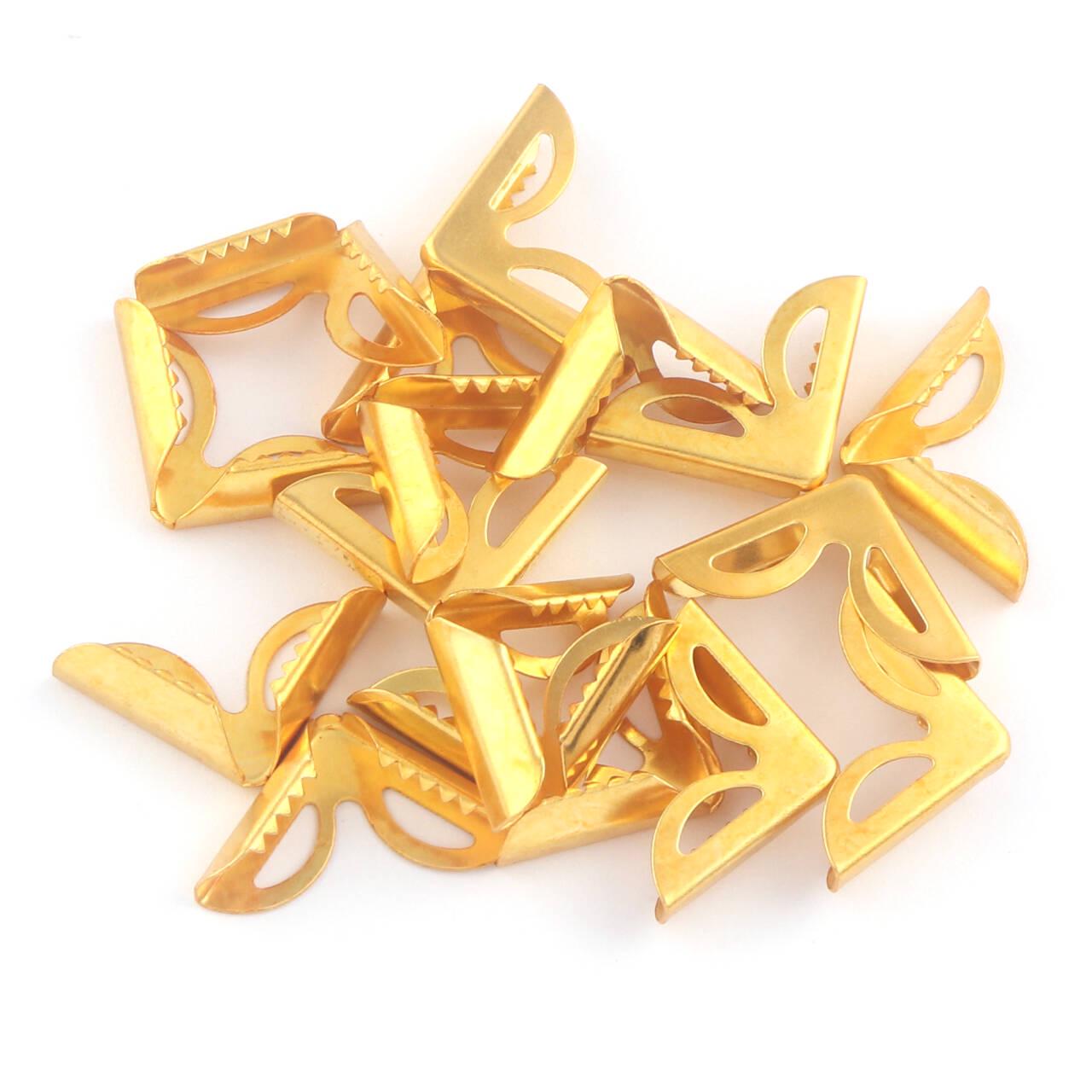 17mm Metal Gold Book Corners Protectors Bag Bracket Corner Scrapbooking ...