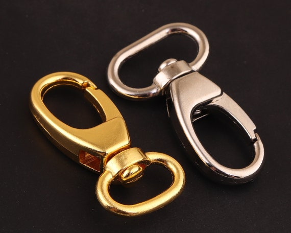 Mousqueton portable doré et argenté pour porte-clés, fermoir mousqueton, 5  mousquetons, mousquetons pivotants, bijoux, loisirs créatifs pour porte-clés  : : Sports et Loisirs