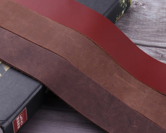 1 1/2 inch(38 mm) wide natural Leather Strap,genuine long leather Strip-camel,maroon,purse straps,belt blank leather craft for Bag Straps