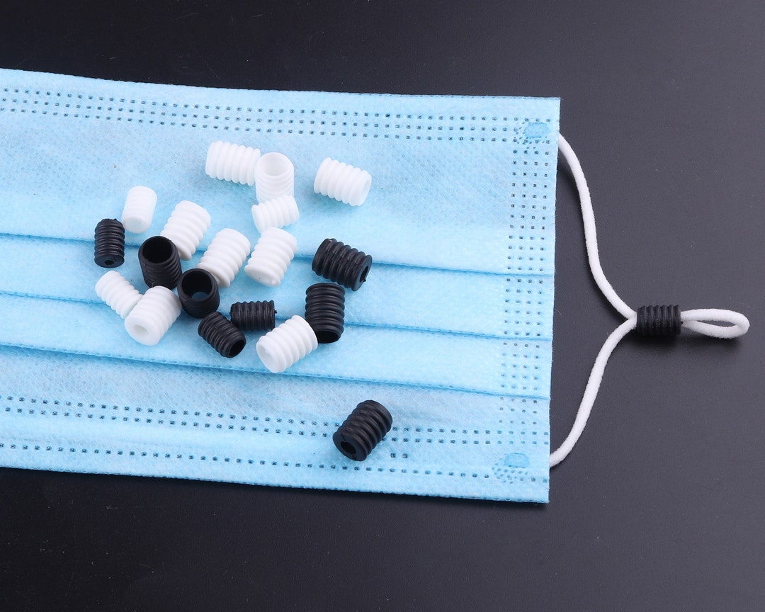 Cord Locks for Mask Elastic Band96 Mm and 108 White & Black Etsy