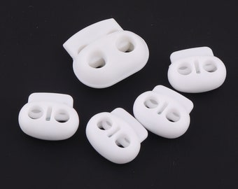 6mm Cord Toggle Lock,Rope Buckle Plastic Cord Stopper Locks,Oval Toggles,Small toggle Cord Lock,Face Mask Toggle Cord Lock,Ear Loop Adjuster