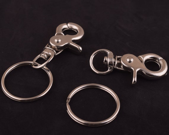 Lot De 30 Mousquetons Pivotants Métal Pour Porte-clés, Sacs, Bijoux - Argenté