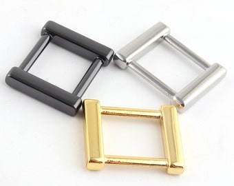 Silver/gold/gunmetal Purse Ring Rectangle Buckle Strap Connector Belt Loop Leather Craft-Metal Rectangle Square Ring Webbing/strap Buckle
