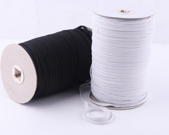 5mm White and Black Braided Elastic Band,flat Elastic Cord,stretch Elastic  Cord for Face Mask,garment Trousers Sewing Accessories Jewelry -  Canada